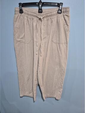 Basic Editions Women's Cotton Casual Pants Medium